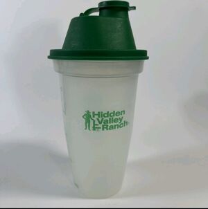 Hidden Valley Ranch 16 Oz Shaker Set With Mixing Wheel And 2 Lids And Caps VTG
